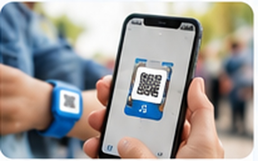 A phone scanning a SafeKids QR code