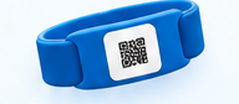 Blue SafeKids QR band